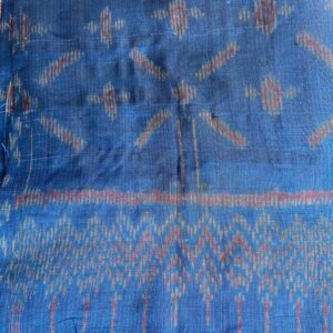ผ้าไหมทอมือสีฟ้า ลายกังหันลม