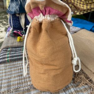 กระเป๋าผ้าฝ้าย สีน้ำตาล